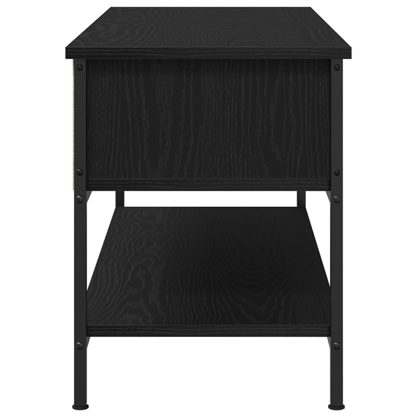Tv-meubelset Zwart Eiken 100 x 35 x 45 cm Bewerkt hout is nu te koop bij PeponiXL, paradijselijk wonen!
