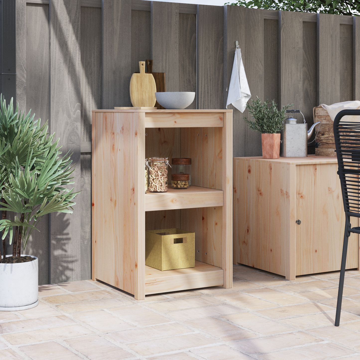Keukenkast met plank MEPPEL Bruin Eiken 55 x 55 x 92 cm is nu te koop bij PeponiXL, paradijselijk wonen!