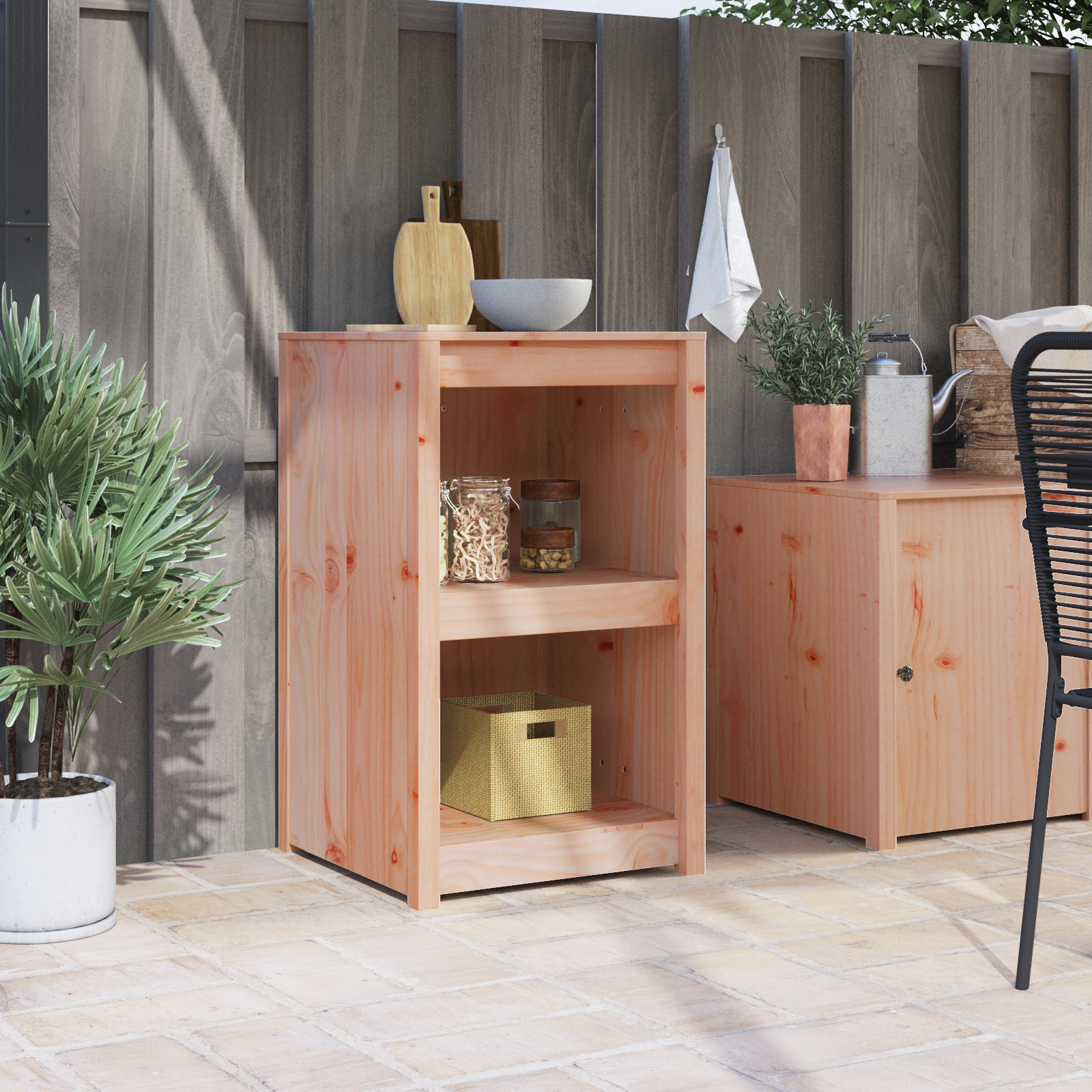Keukenkast met plank MEPPEL Bruin Eiken 55 x 55 x 92 cm is nu te koop bij PeponiXL, paradijselijk wonen!