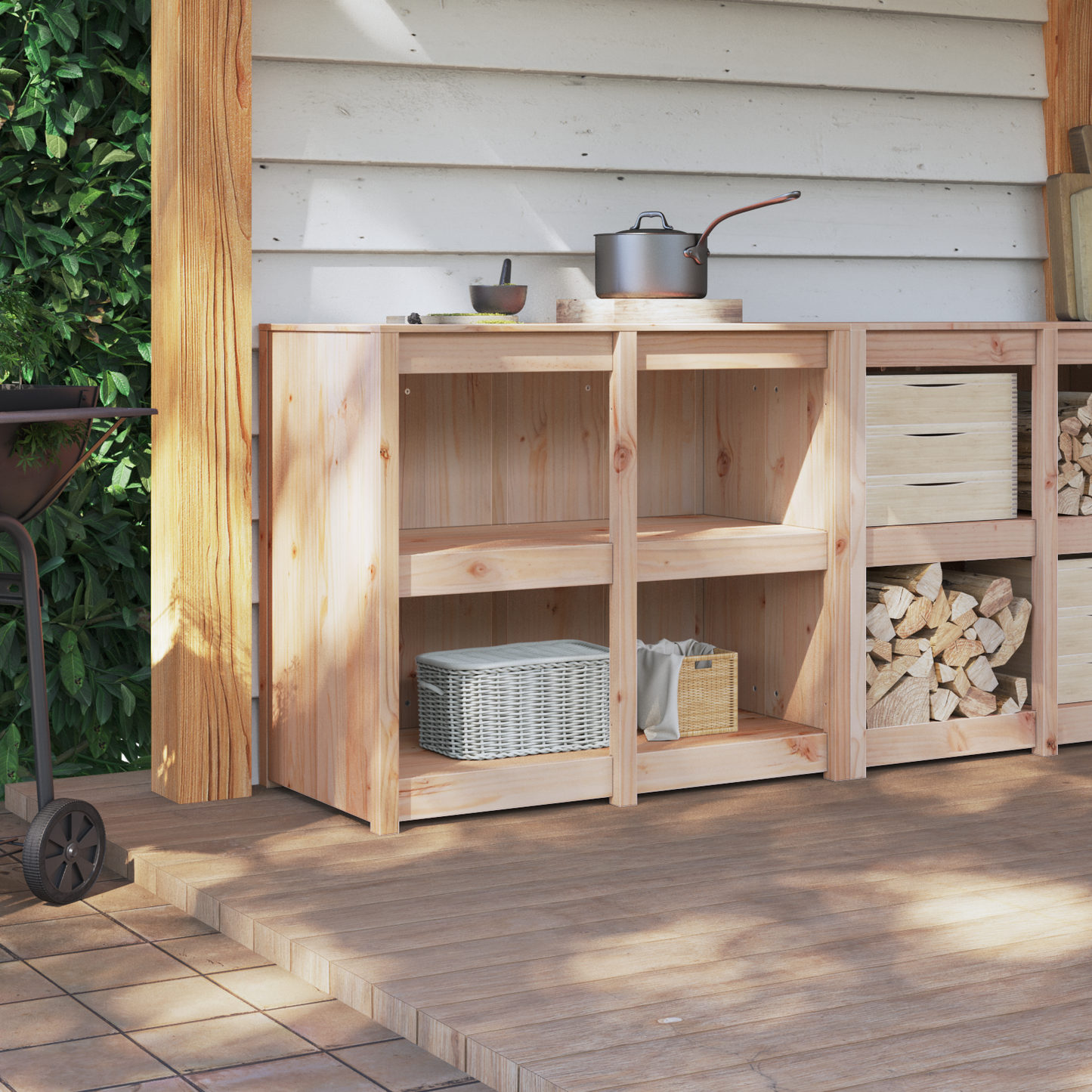 Keukenkast met plank MEPPEL Bruin Eiken 106 x 55 x 92 cm is nu te koop bij PeponiXL, paradijselijk wonen!