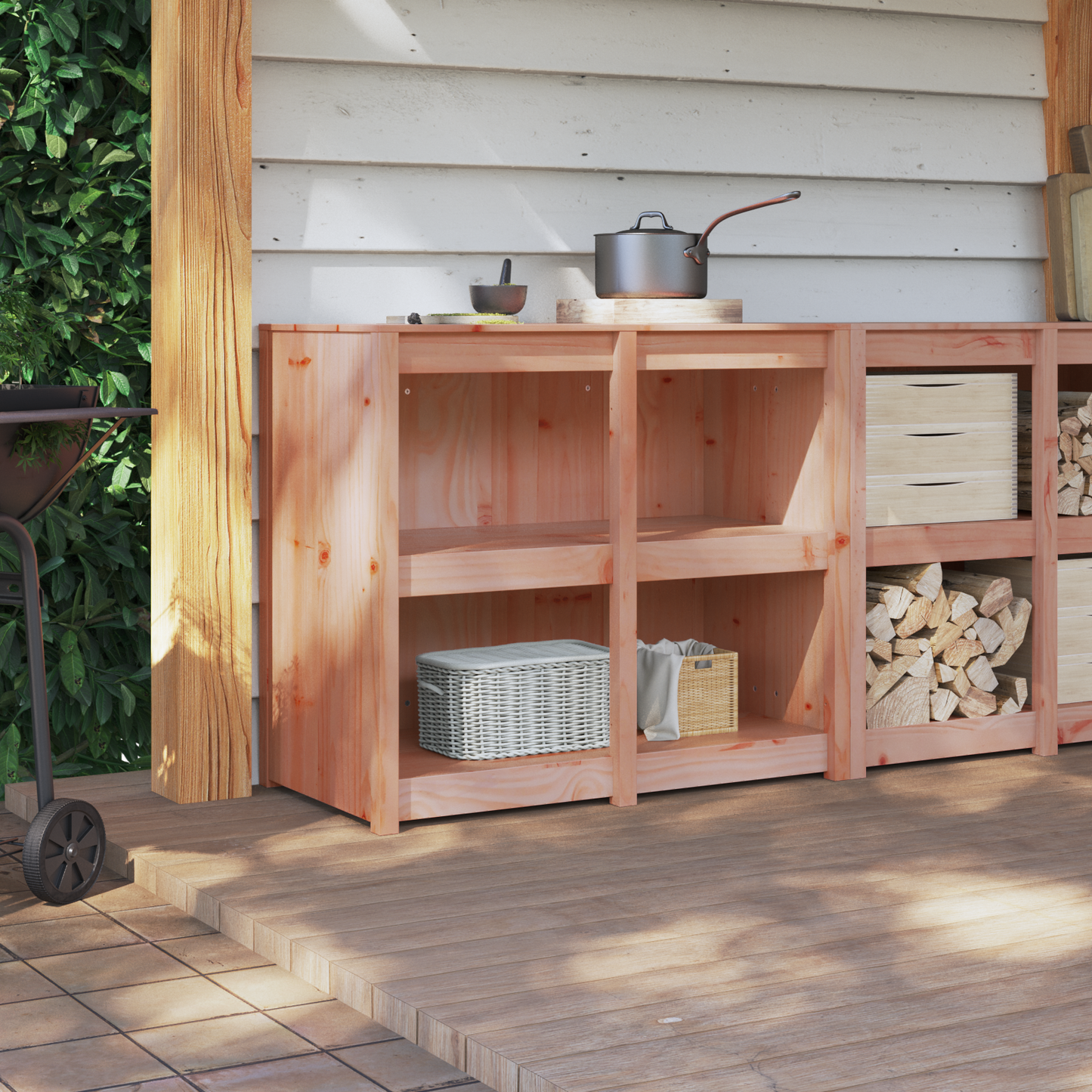 Keukenkast met plank MEPPEL Bruin Eiken 106 x 55 x 92 cm is nu te koop bij PeponiXL, paradijselijk wonen!