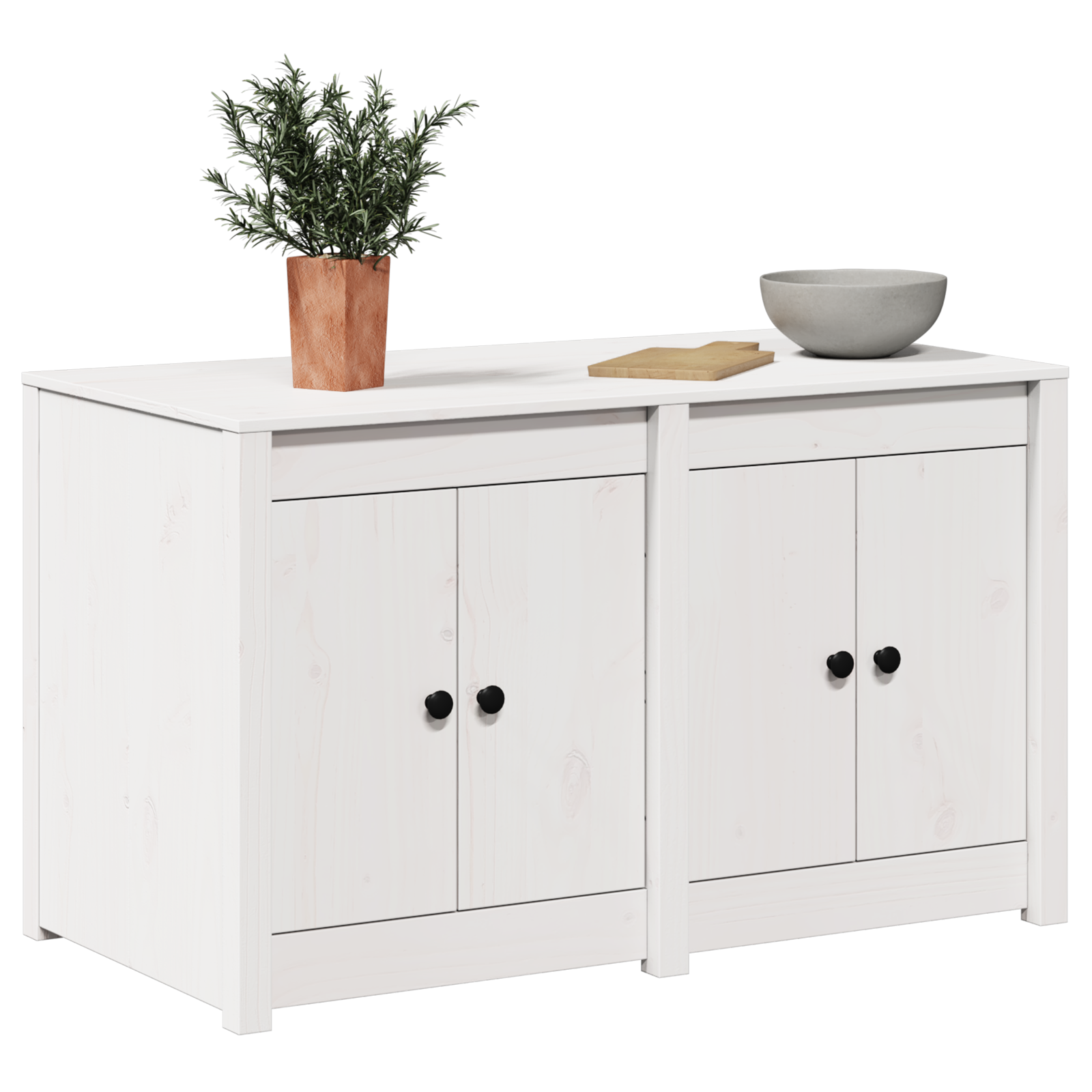 Keukenkast MEPPEL Wit 106 x 55 x 64 cm Massief grenenhout is nu te koop bij PeponiXL, paradijselijk wonen!