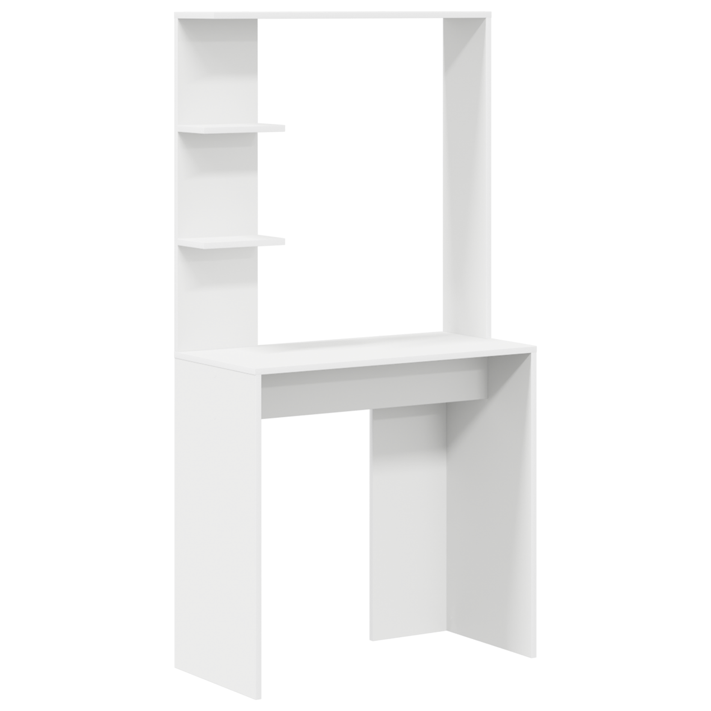 Bureau met plank Wit 78,5 x 37 x 154,5 cm Bewerkt hout is nu te koop bij PeponiXL, paradijselijk wonen!