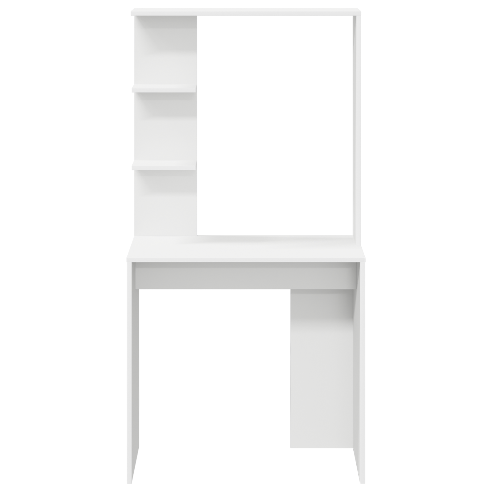 Bureau met plank Wit 78,5 x 37 x 154,5 cm Bewerkt hout is nu te koop bij PeponiXL, paradijselijk wonen!