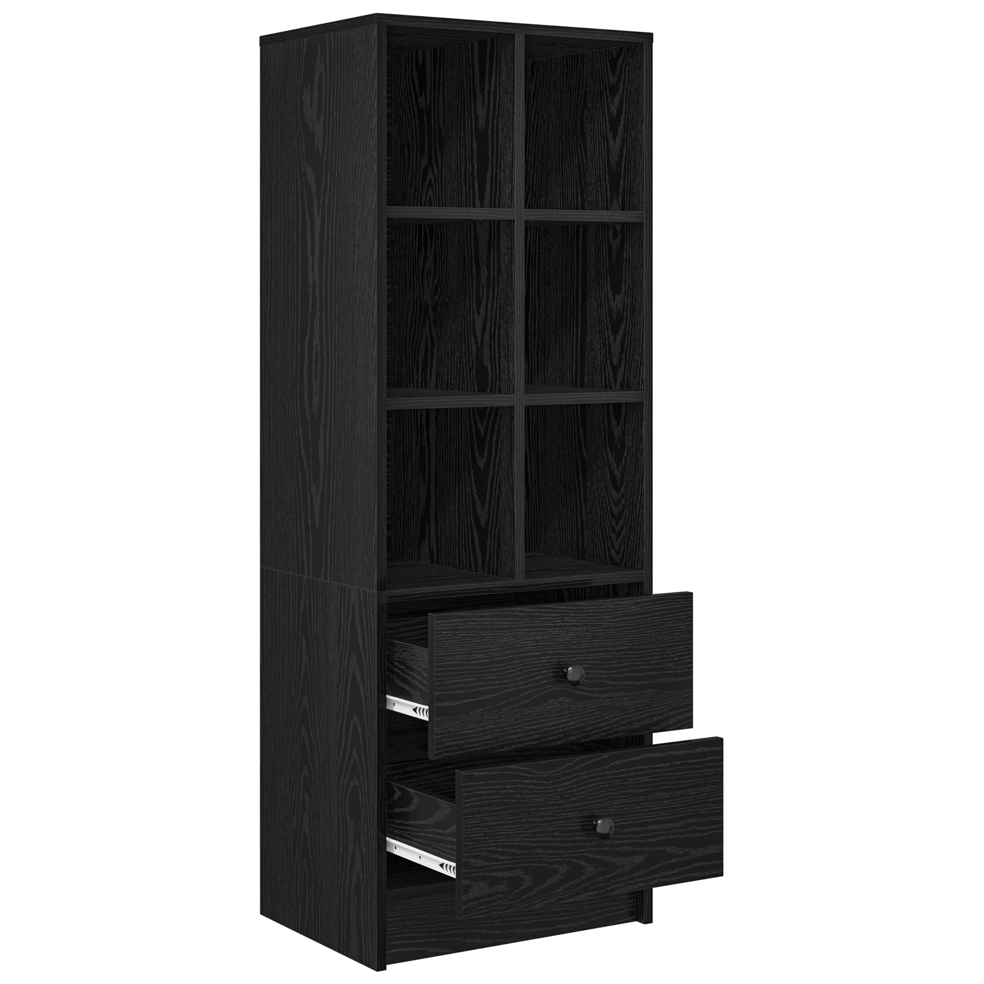 Hoge kast met lade Zwart Eiken 45,5 x 34 x 127 cm is nu te koop bij PeponiXL, paradijselijk wonen!