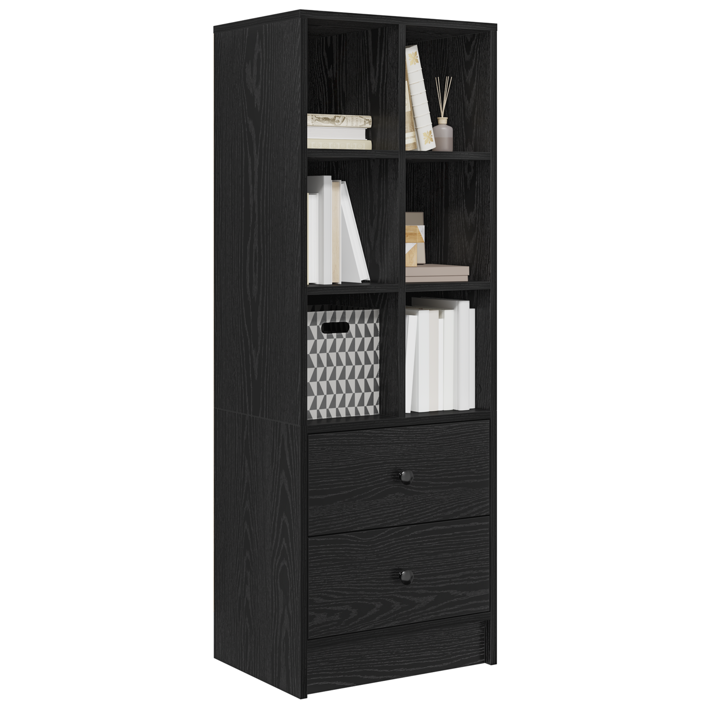 Hoge kast met lade Zwart Eiken 45,5 x 34 x 127 cm is nu te koop bij PeponiXL, paradijselijk wonen!