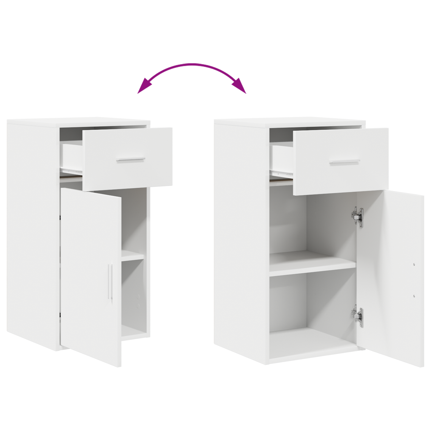 Dressoir met lade Wit 38 x 34 x 75 cm is nu te koop bij PeponiXL, paradijselijk wonen!