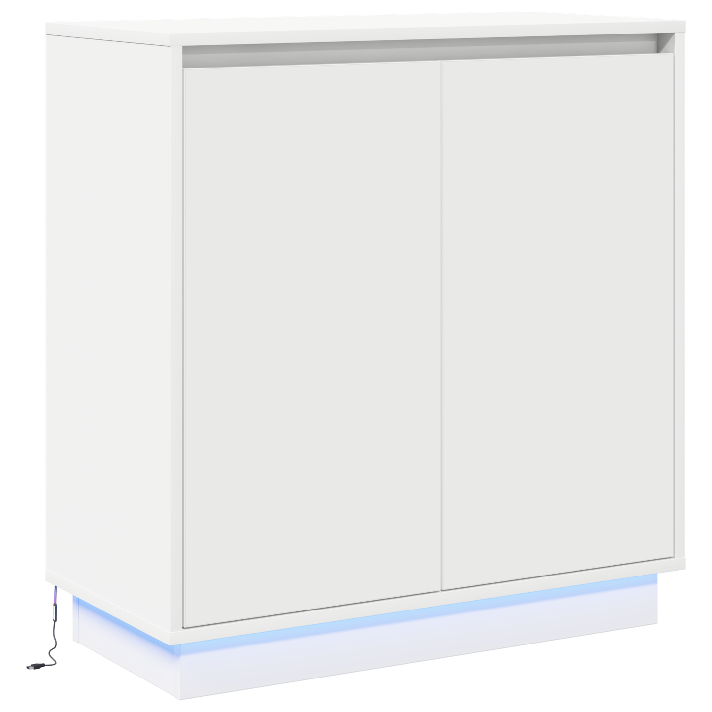 LED Sideboard voor Wit 71 x 34,5 x 75 cm Bewerkt hout is nu te koop bij PeponiXL, paradijselijk wonen!