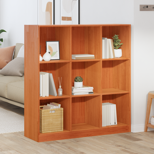 Boekenkast Wasbruin 104 x 33 x 110 cm Massief grenenhout is nu te koop bij PeponiXL, paradijselijk wonen!