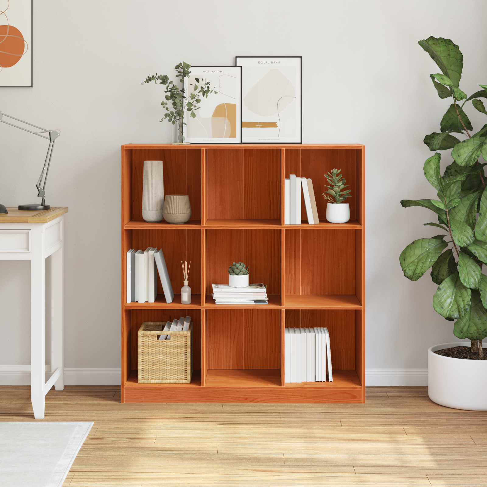 Boekenkast Wasbruin 104 x 33 x 110 cm Massief grenenhout is nu te koop bij PeponiXL, paradijselijk wonen!