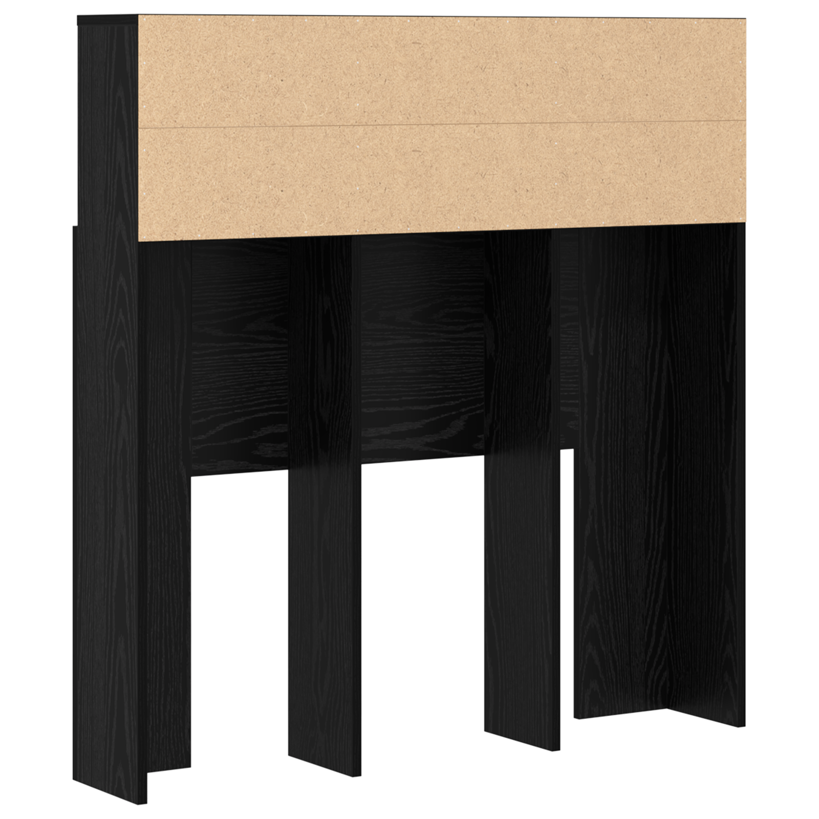 Hoofdeinde kas Zwart Eiken 100 x 19 x 103,5 cm Bewerkt hout is nu te koop bij PeponiXL, paradijselijk wonen!