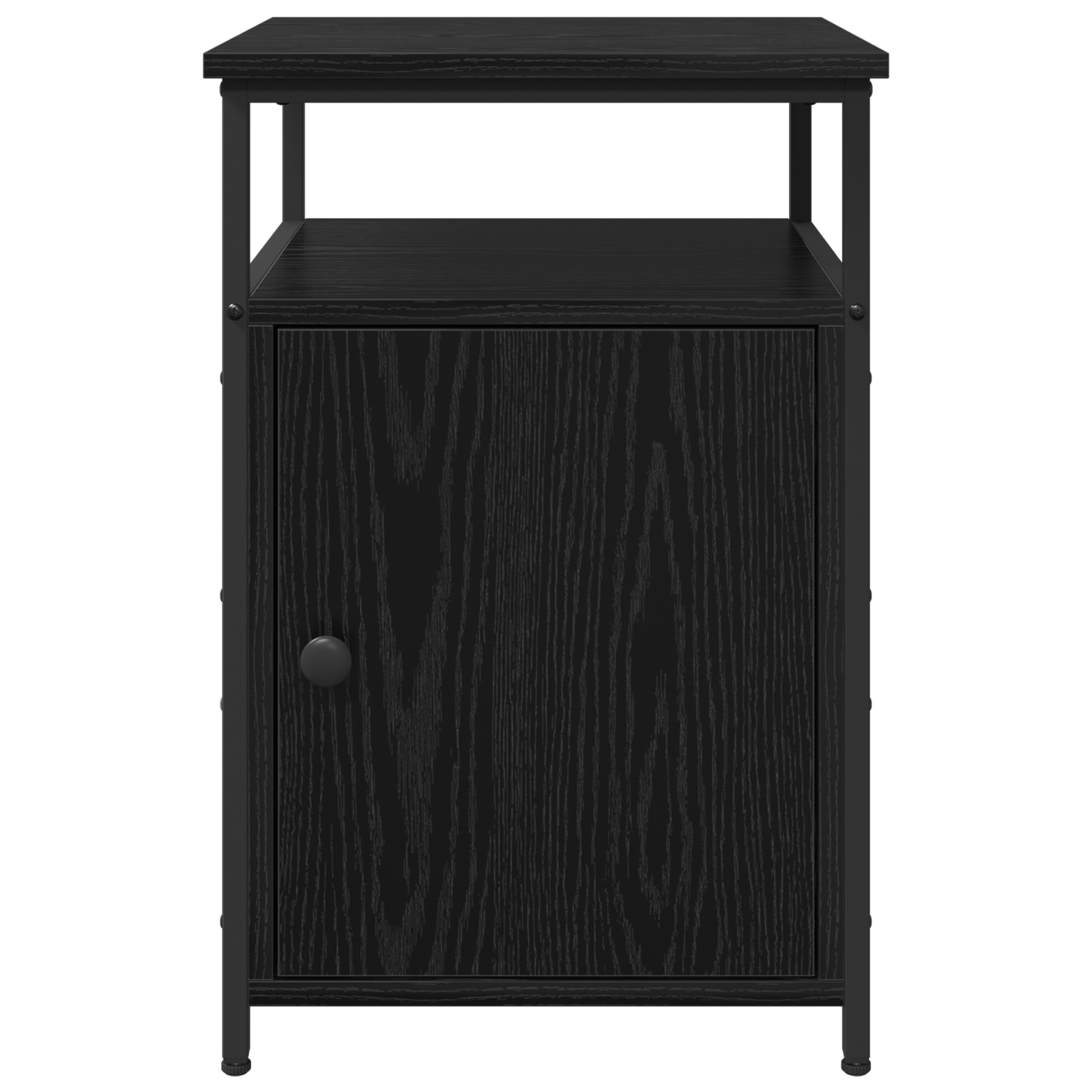 Nachtkastje met lade 2 pcs Zwart eiken Bewerkt hout is nu te koop bij PeponiXL, paradijselijk wonen!