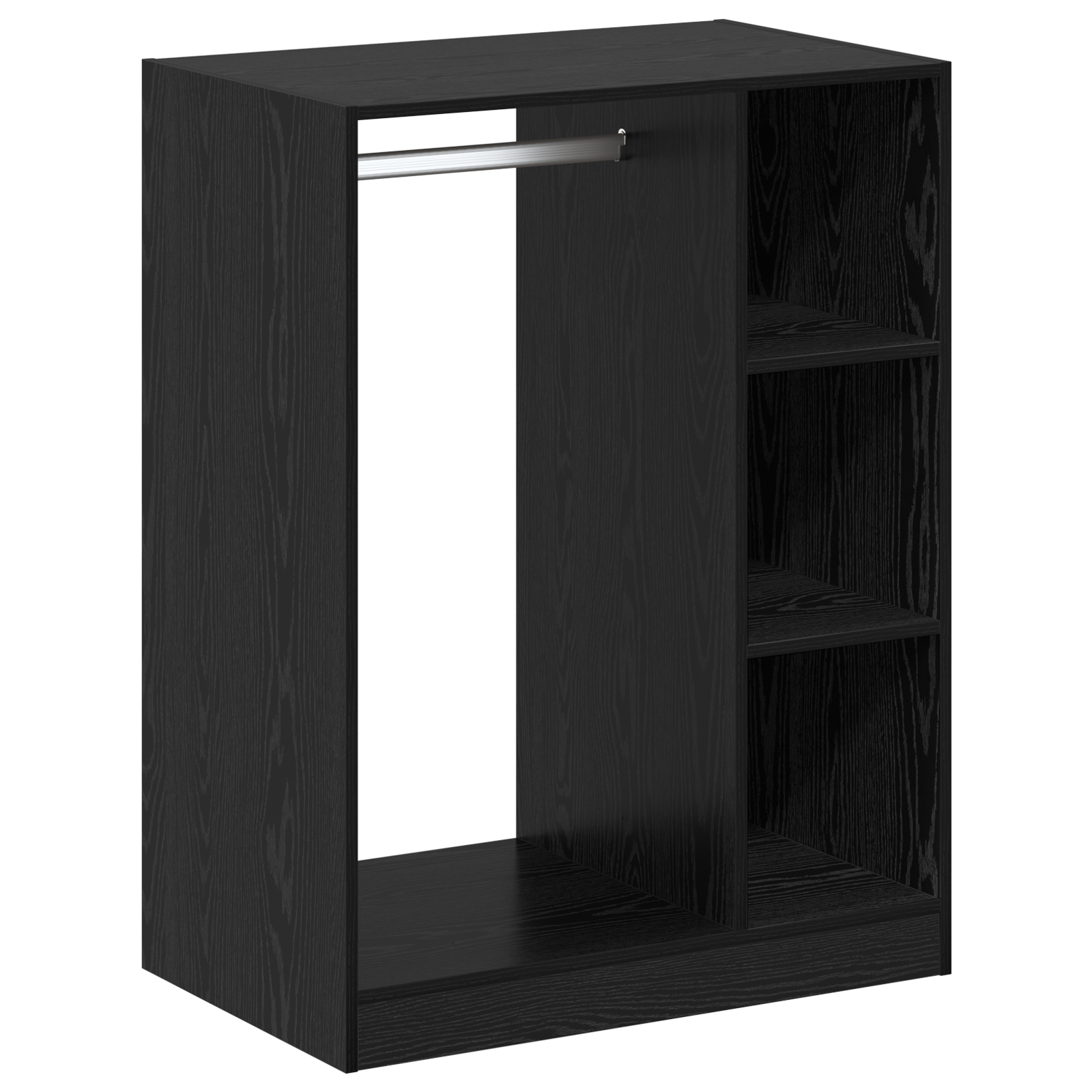 Kledingkast met plank met opslag Zwart Eiken 77 x 48 x 102 cm is nu te koop bij PeponiXL, paradijselijk wonen!