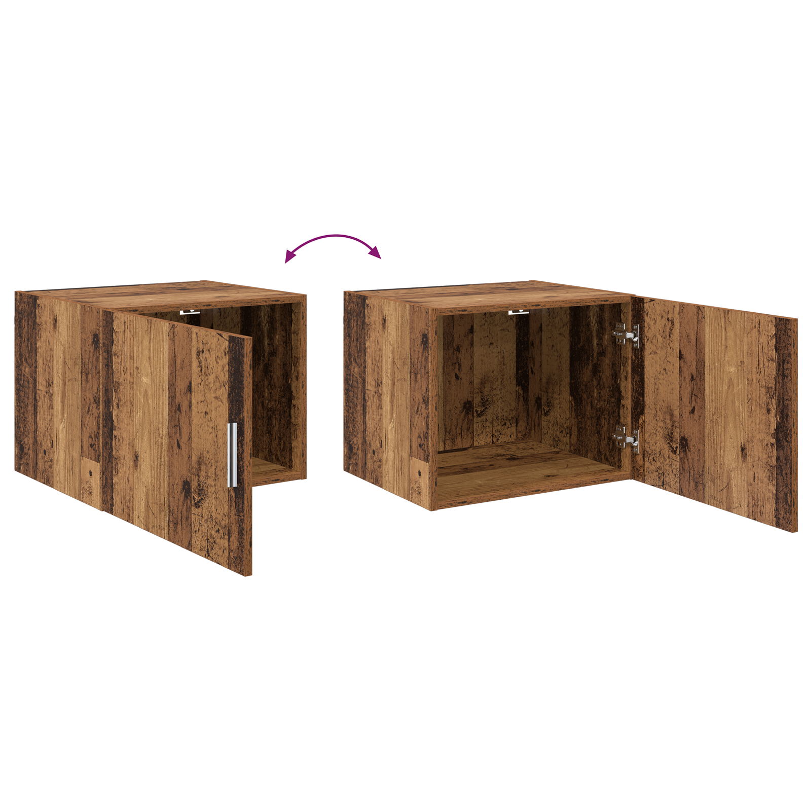 Wandkast Wandgemonteerd Oud hout 50 x 42.5 x 40 cm Bewerkt hout is nu te koop bij PeponiXL, paradijselijk wonen!