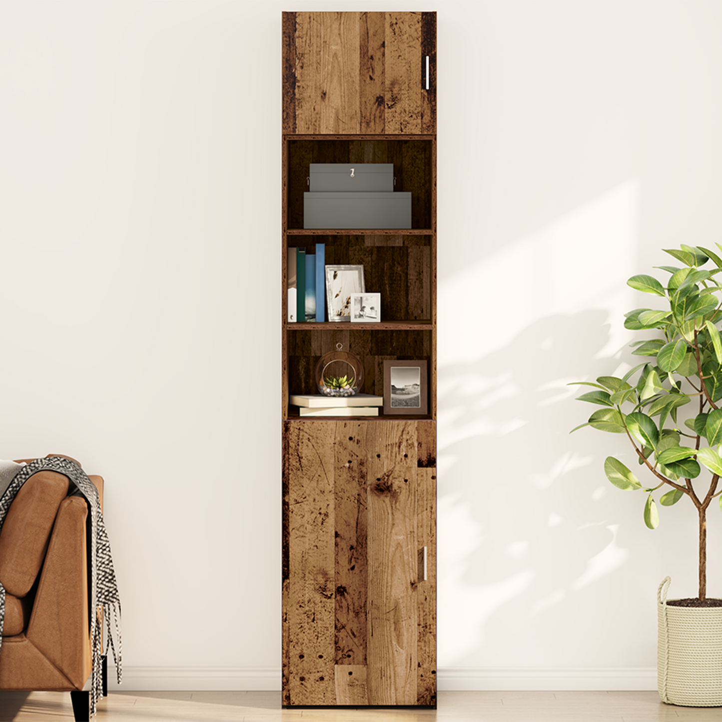 Wandkast Wandgemonteerd Oud hout 50 x 42.5 x 40 cm Bewerkt hout is nu te koop bij PeponiXL, paradijselijk wonen!
