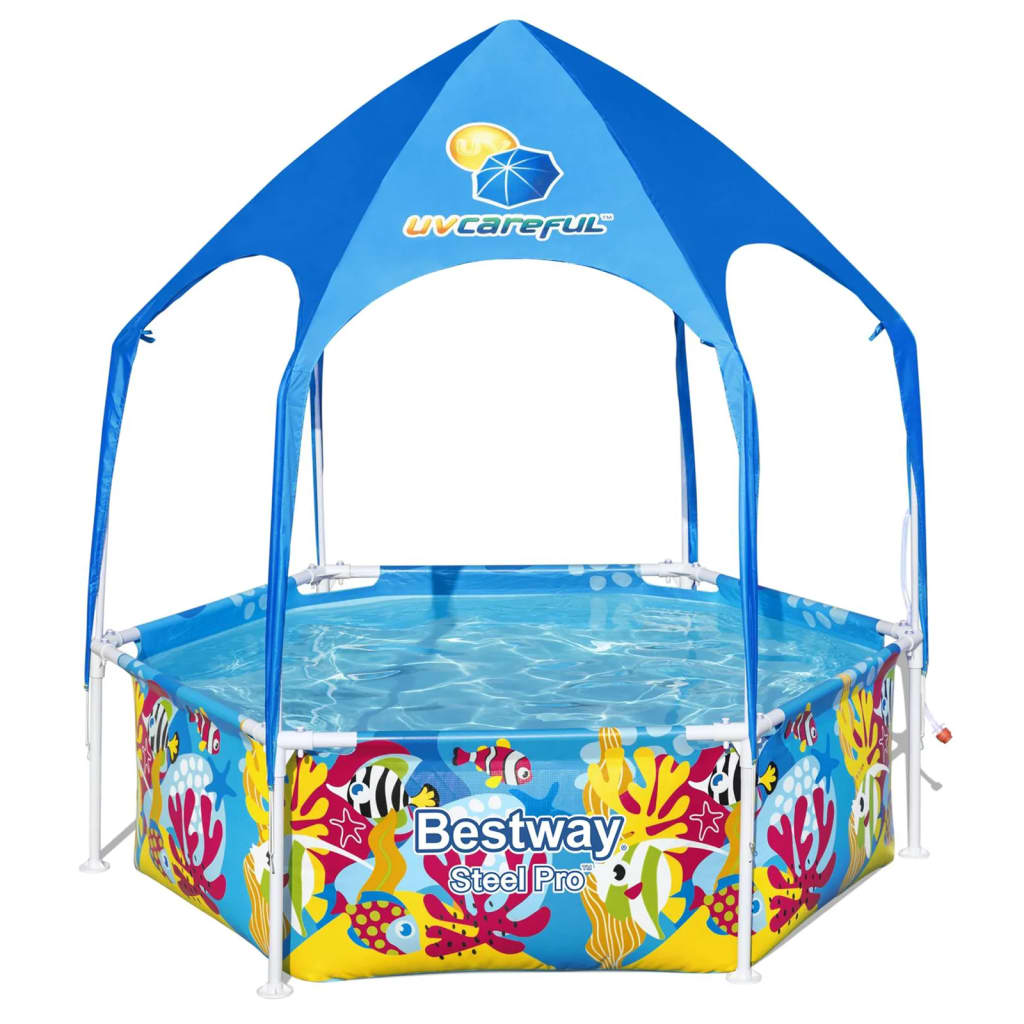 Bestway Kinderzwembad Steel Pro UV Careful bovengronds 183x51 cm is nu te koop bij PeponiXL, paradijselijk wonen!