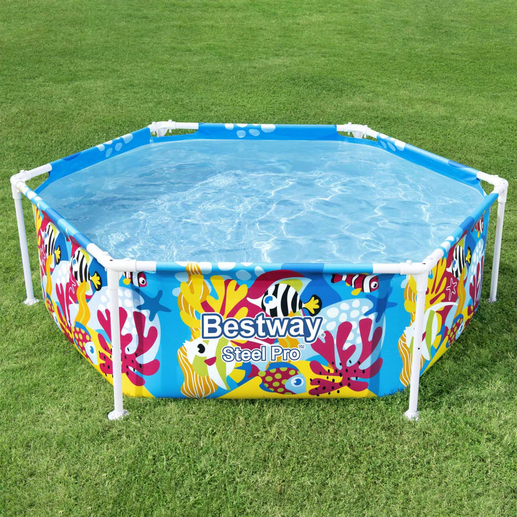 Bestway Kinderzwembad Steel Pro UV Careful bovengronds 183x51 cm is nu te koop bij PeponiXL, paradijselijk wonen!