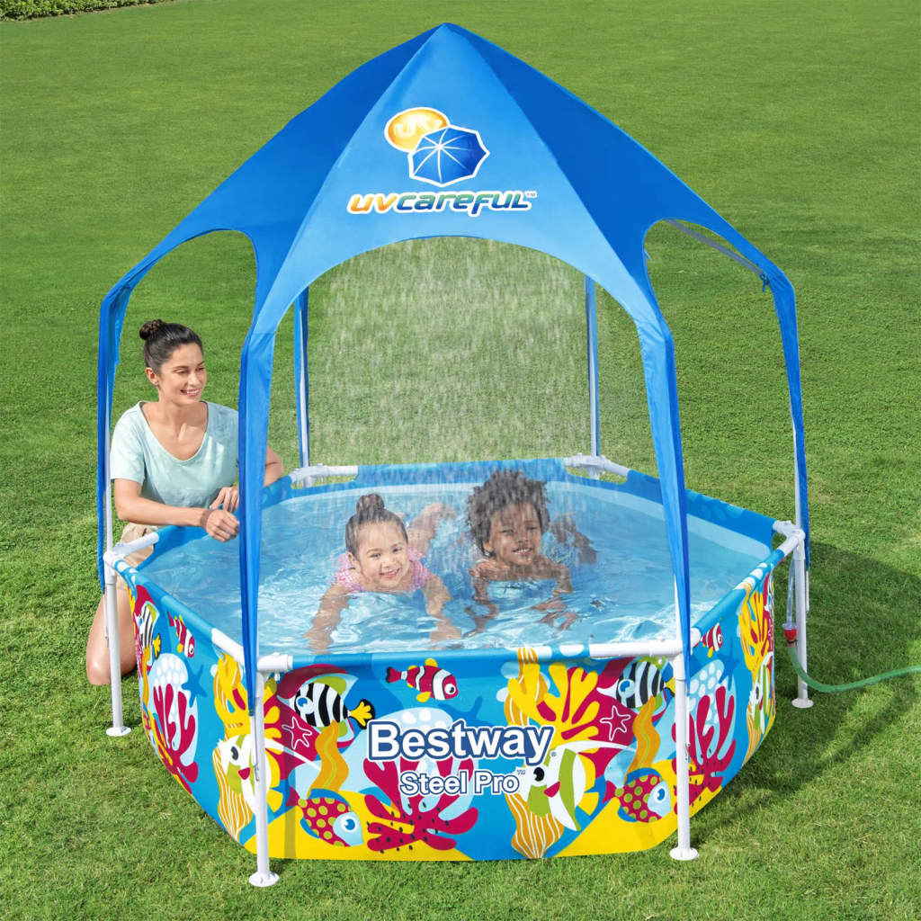 Bestway Kinderzwembad Steel Pro UV Careful bovengronds 183x51 cm is nu te koop bij PeponiXL, paradijselijk wonen!