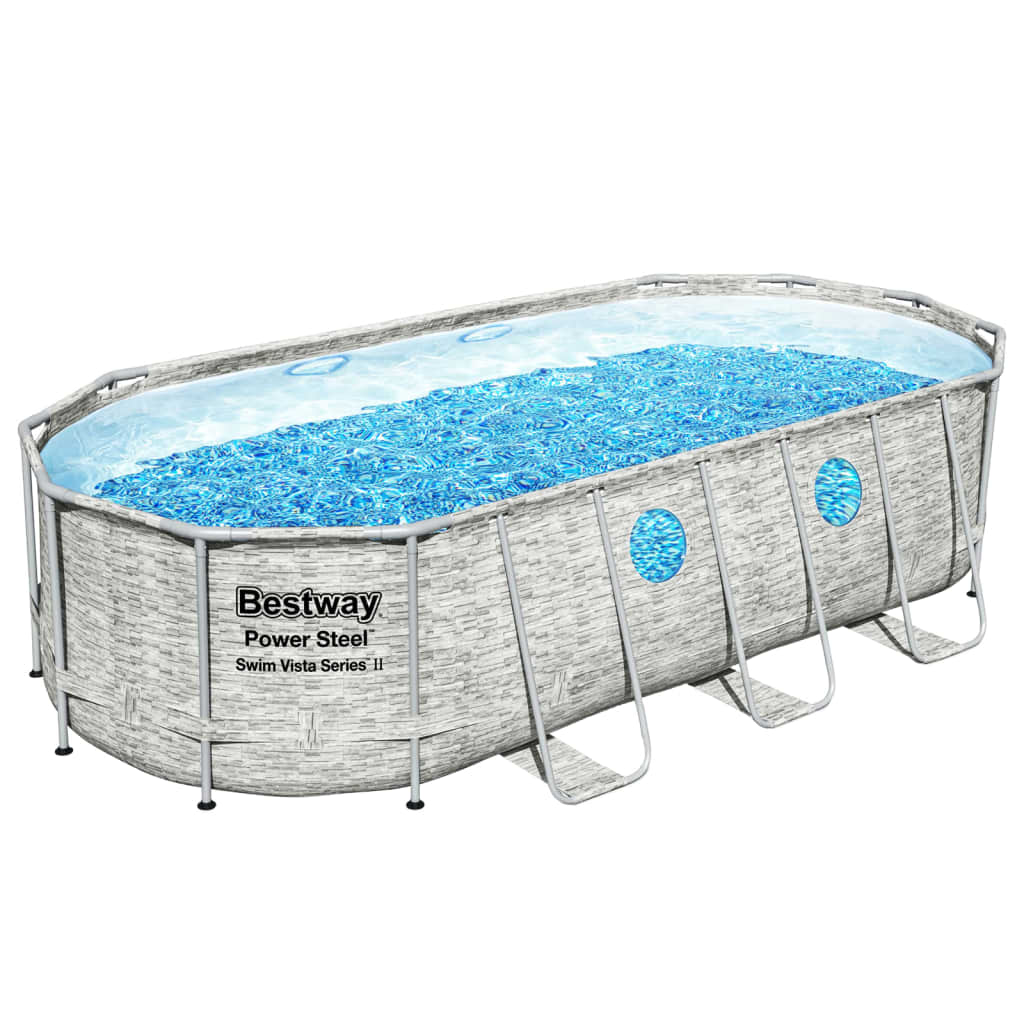 Bestway Zwembadset Power Steel Swim Vista Series 549x274x122 cm is nu te koop bij PeponiXL, paradijselijk wonen!