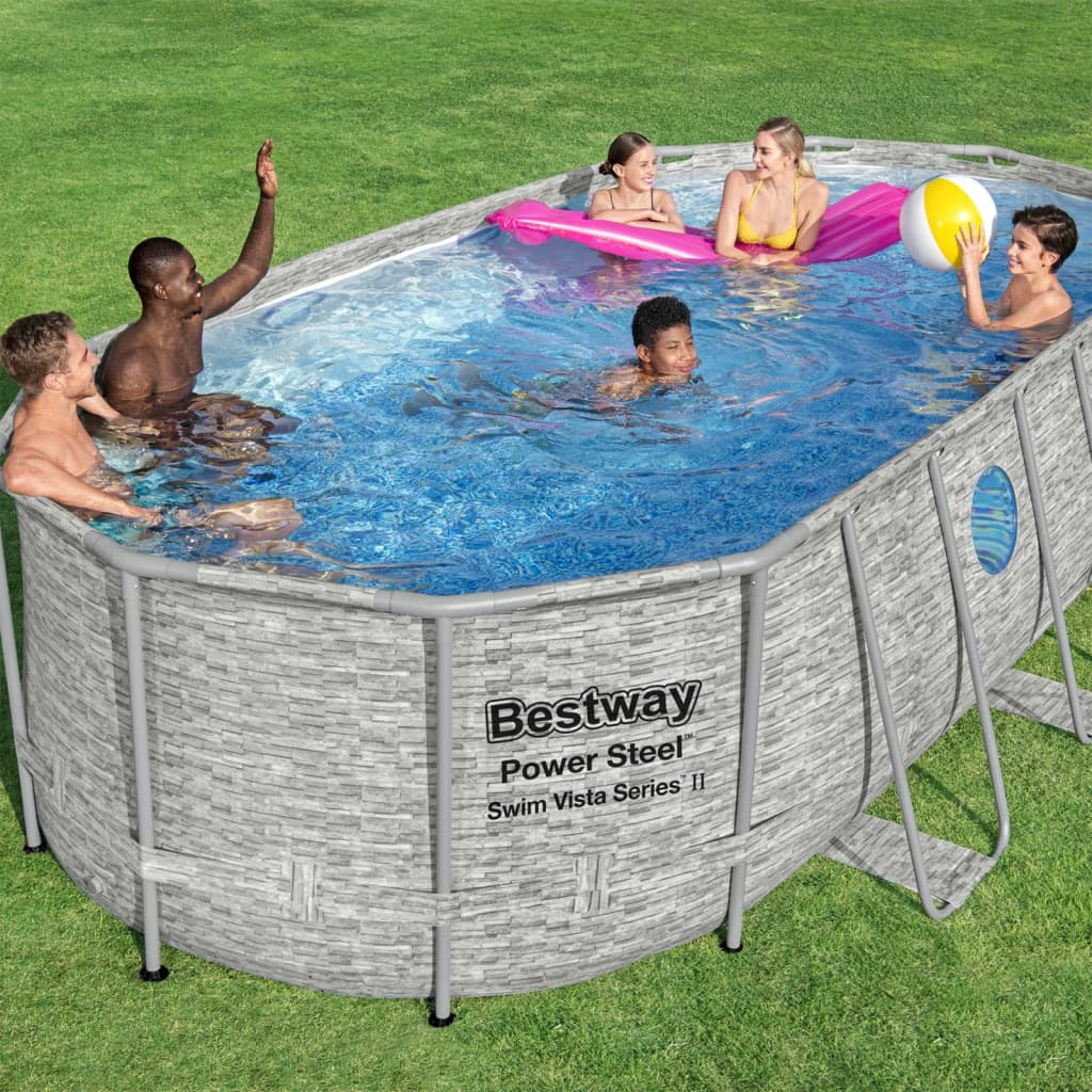 Bestway Zwembadset Power Steel Swim Vista Series 549x274x122 cm is nu te koop bij PeponiXL, paradijselijk wonen!