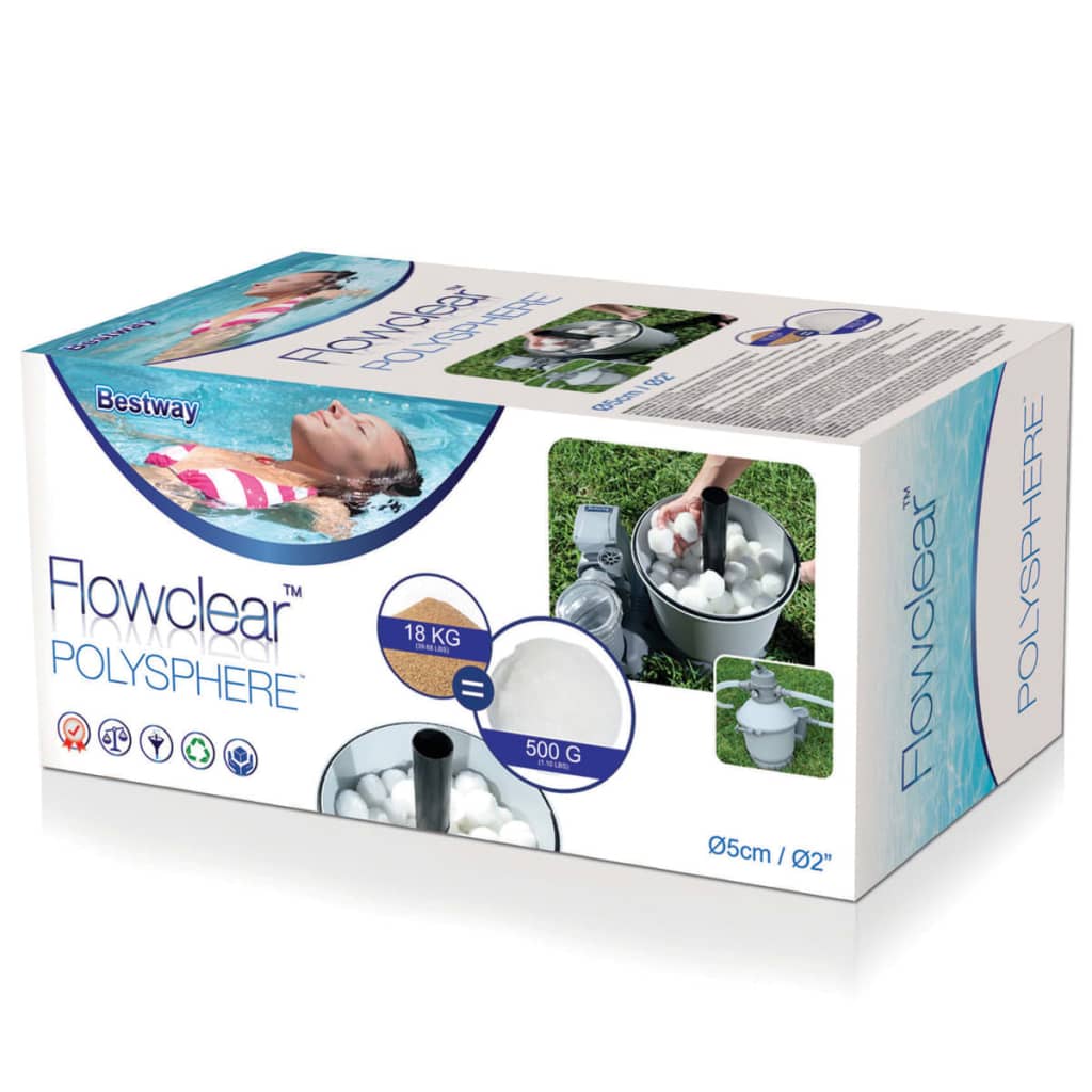 Bestway Flowclear Polysphere Filterballen 500 g 58475 is nu te koop bij PeponiXL, paradijselijk wonen!