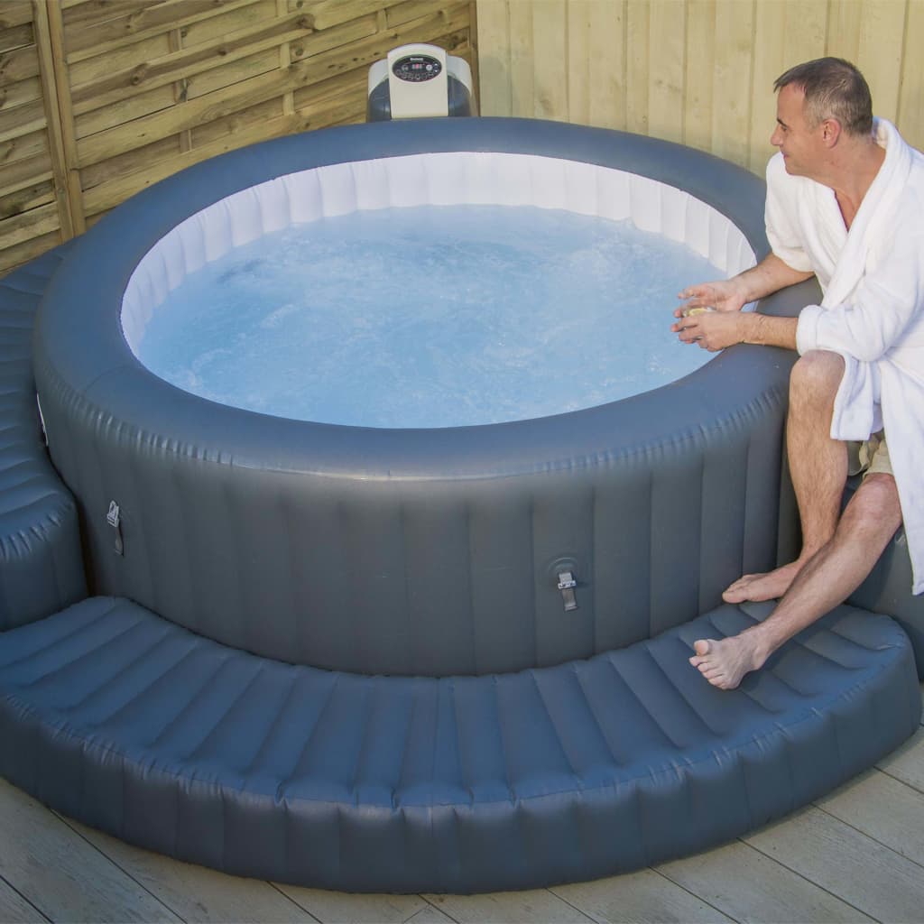 Bestway Omranding voor ronde spa's Lay-Z-Spa opblaasbaar is nu te koop bij PeponiXL, paradijselijk wonen!