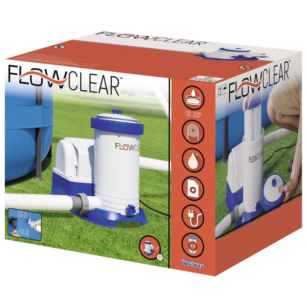 Bestway Zwembadfilterpomp Flowclear 9463 L/u is nu te koop bij PeponiXL, paradijselijk wonen!