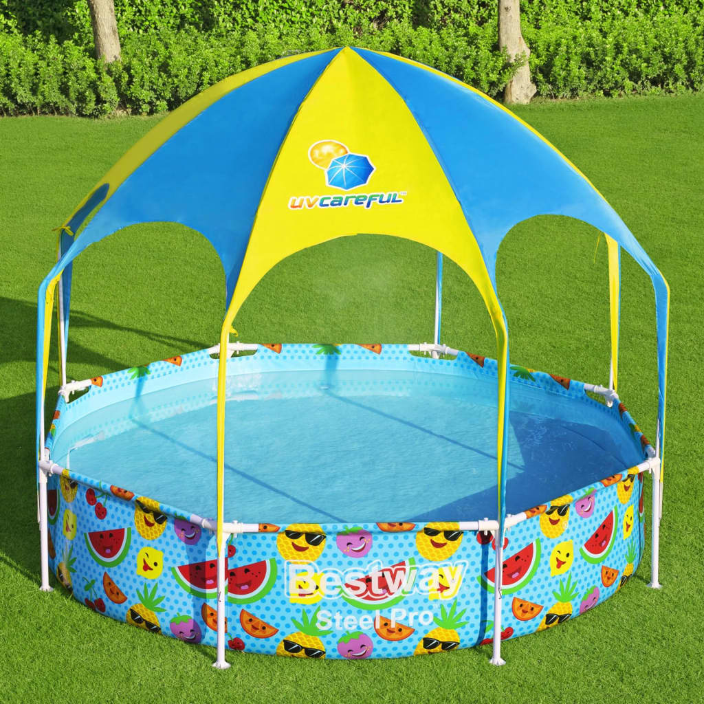 Bestway Kinderzwembad Steel Pro UV Careful bovengronds 244x51 cm is nu te koop bij PeponiXL, paradijselijk wonen!