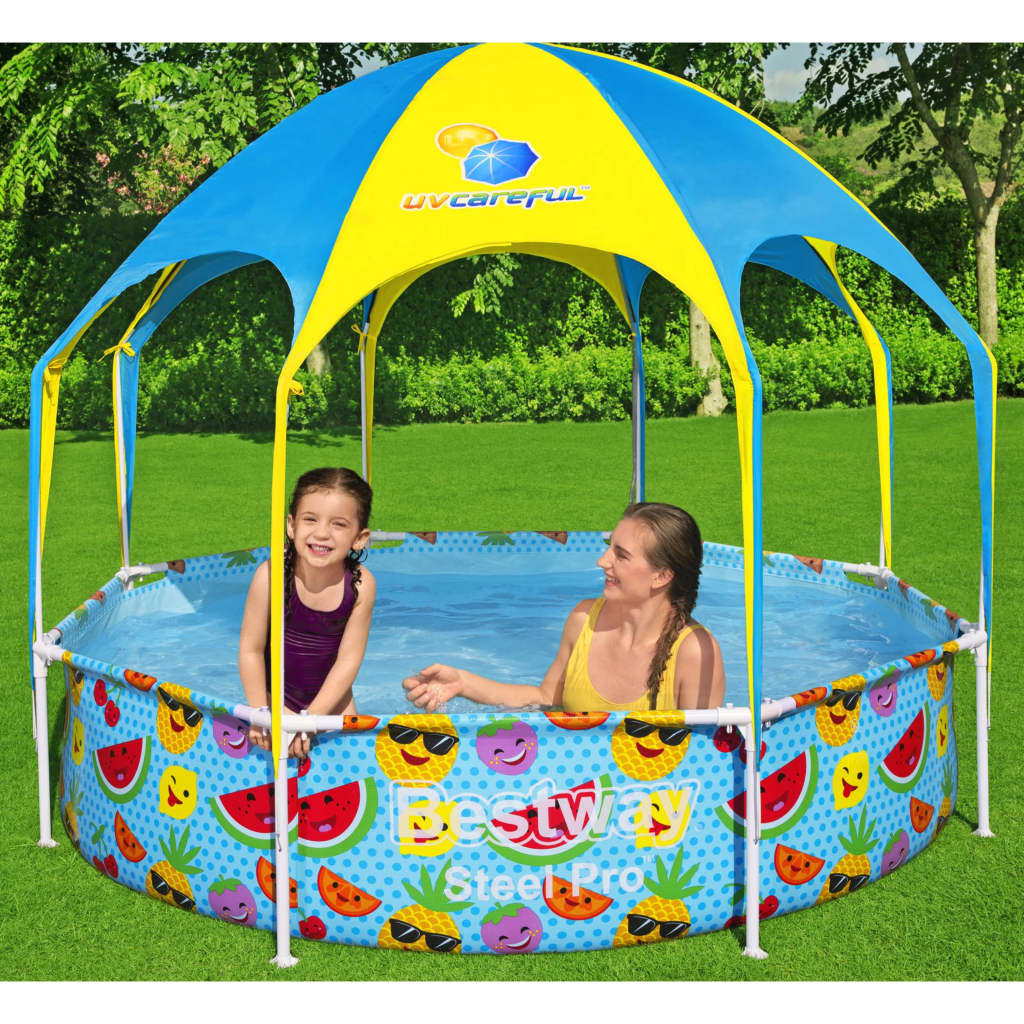 Bestway Kinderzwembad Steel Pro UV Careful bovengronds 244x51 cm is nu te koop bij PeponiXL, paradijselijk wonen!