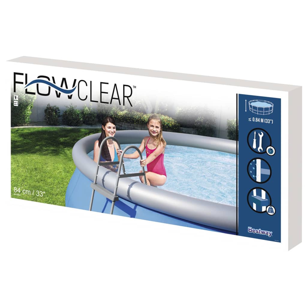 Bestway Zwembadladder 2 treden Flowclear 84 cm is nu te koop bij PeponiXL, paradijselijk wonen!