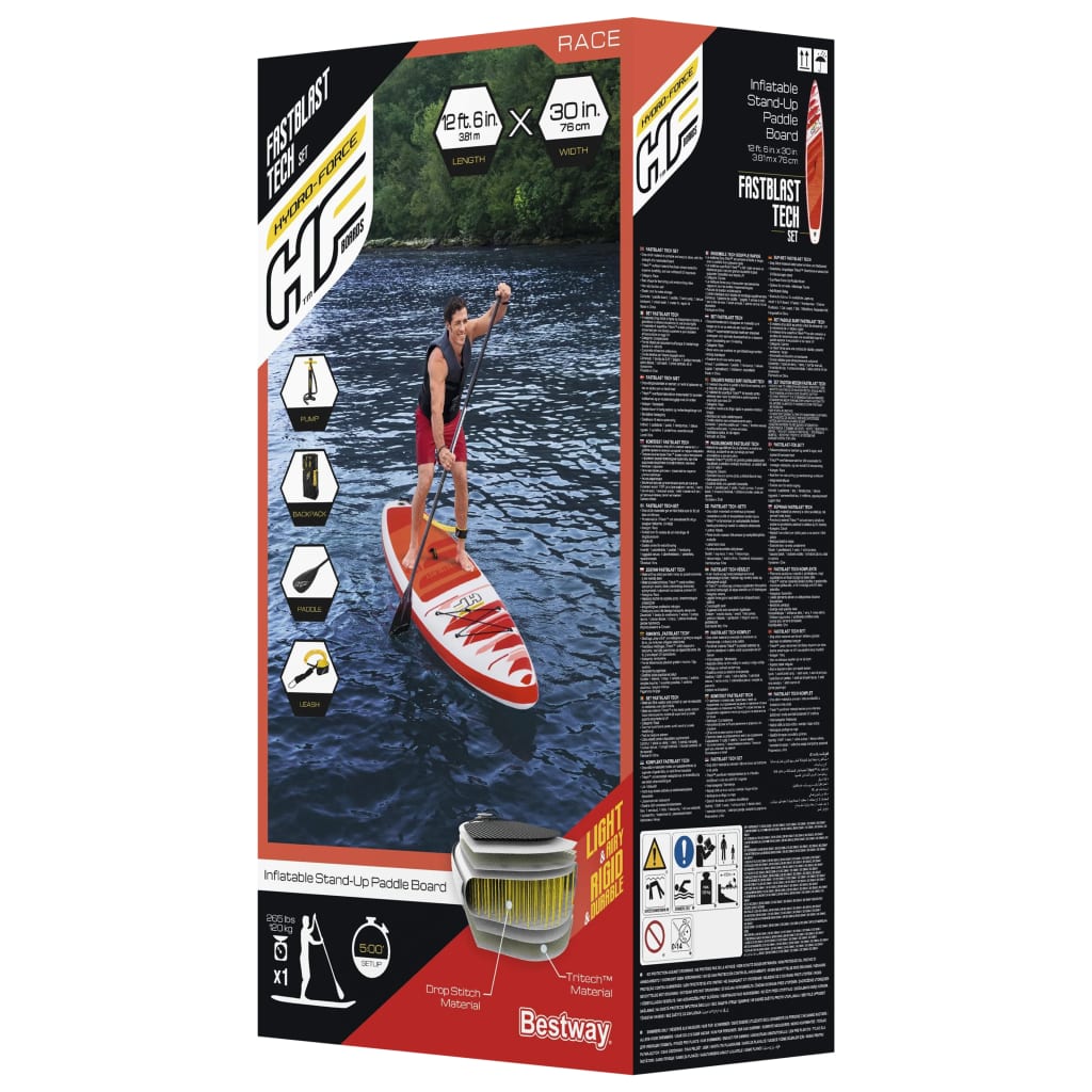 Bestway SUP Hydro-Force Fastblast Tech Set opblaasbaar 381x76x15 cm is nu te koop bij PeponiXL, paradijselijk wonen!