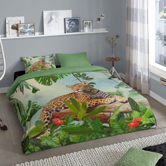 Good Morning Dekbedovertrek JUNGLE 240x200/220 cm meerkleurig is nu te koop bij PeponiXL, paradijselijk wonen!