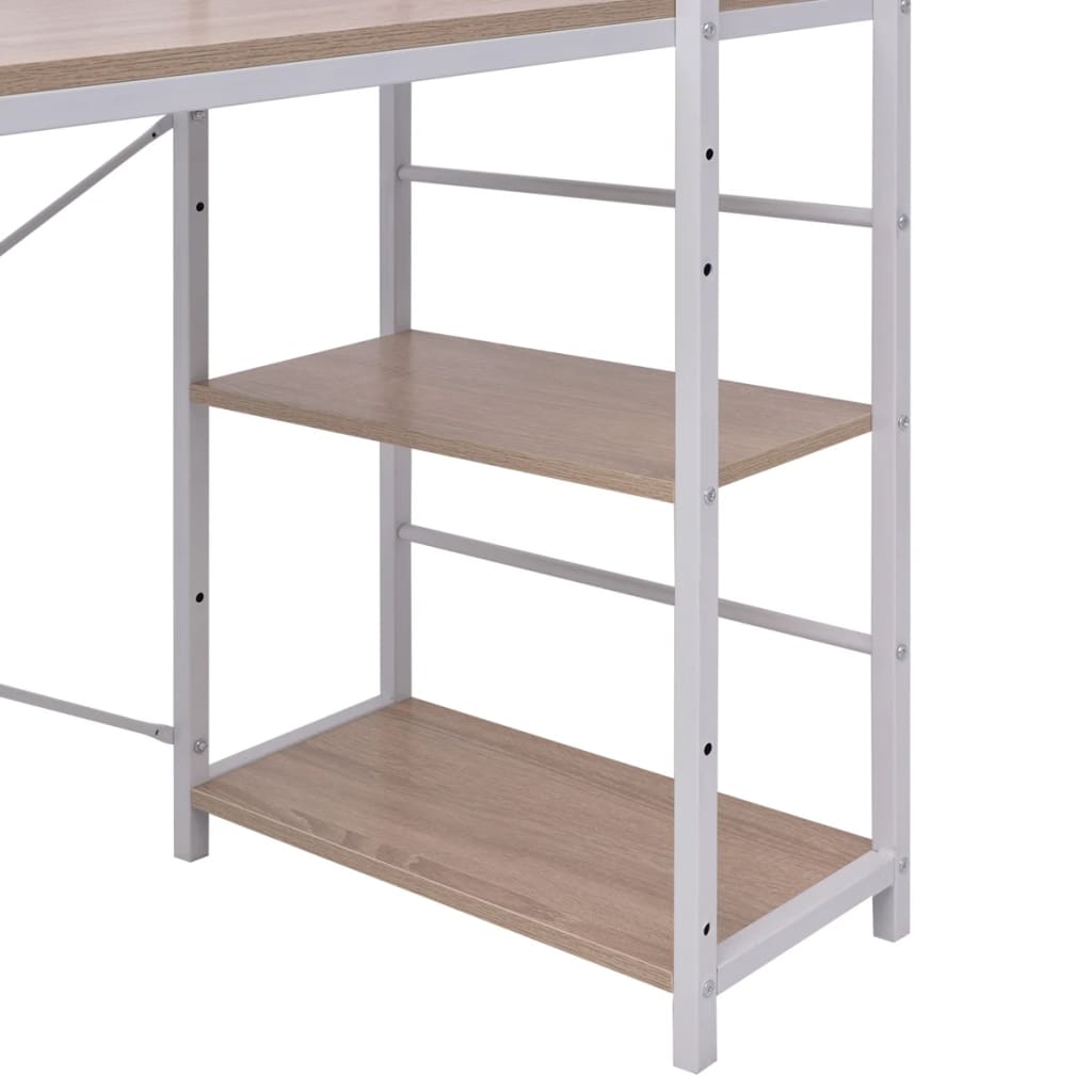 Bureau met boekenkast 4-laags eikenkleurig is nu te koop bij PeponiXL, paradijselijk wonen!