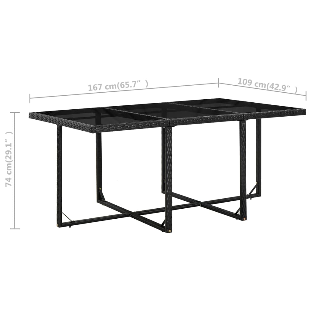 11-delige Tuinset met kussens poly rattan zwart is nu te koop bij PeponiXL, paradijselijk wonen!
