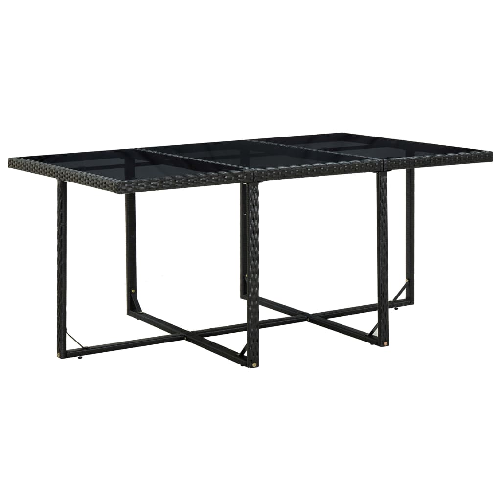 11-delige Tuinset met kussens poly rattan zwart is nu te koop bij PeponiXL, paradijselijk wonen!