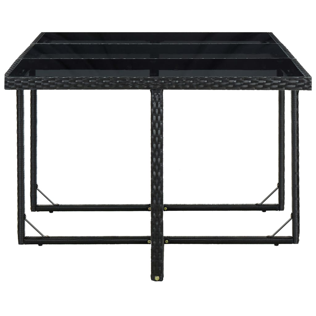 11-delige Tuinset met kussens poly rattan zwart is nu te koop bij PeponiXL, paradijselijk wonen!