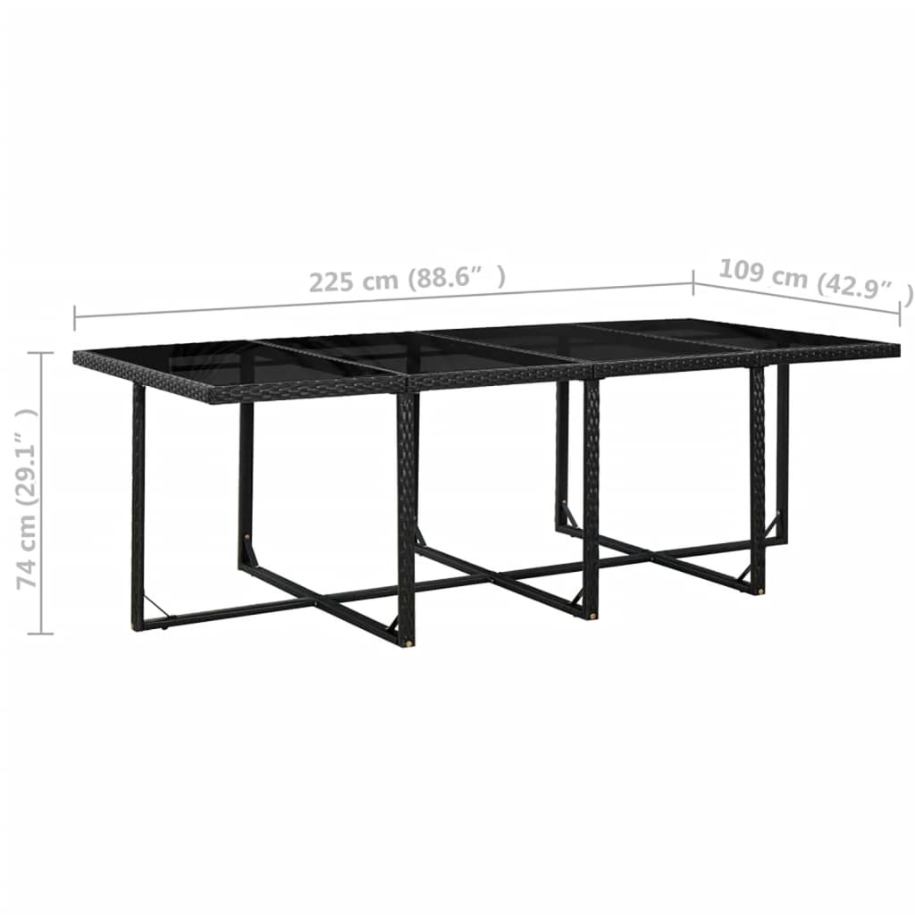 13-delige Tuinset met kussens poly rattan zwart is nu te koop bij PeponiXL, paradijselijk wonen!