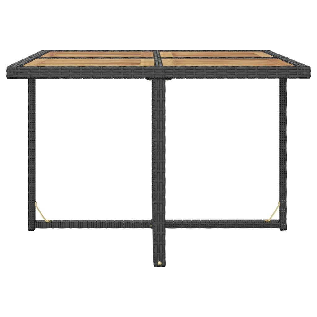 9-delige Tuinset poly rattan en acaciahout zwart is nu te koop bij PeponiXL, paradijselijk wonen!