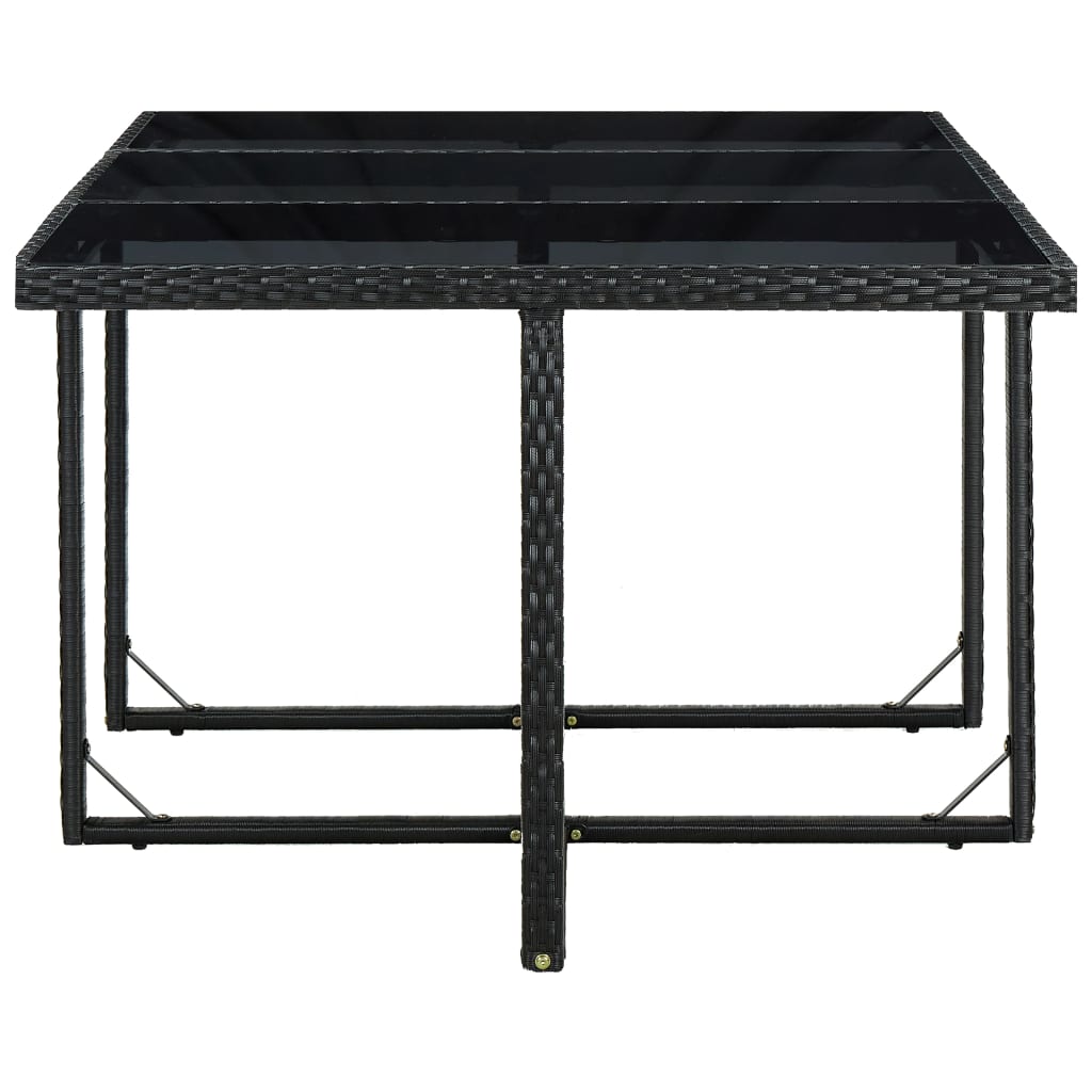 11-delige Tuinset met kussens poly rattan zwart is nu te koop bij PeponiXL, paradijselijk wonen!