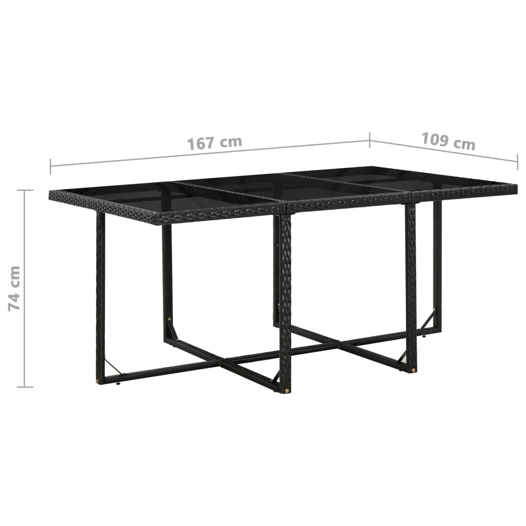 11-delige Tuinset met kussens poly rattan zwart is nu te koop bij PeponiXL, paradijselijk wonen!