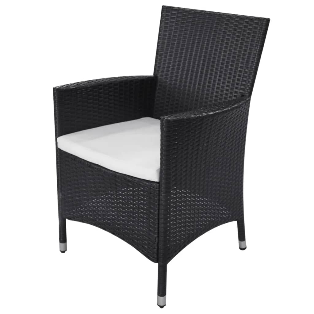 11-delige Tuinset met kussens poly rattan zwart is nu te koop bij PeponiXL, paradijselijk wonen!