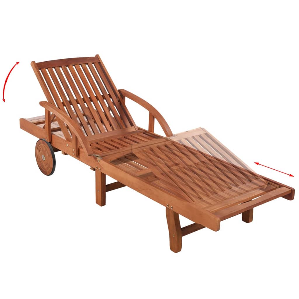 Ligbed met tafel massief acaciahout is nu te koop bij PeponiXL, paradijselijk wonen!