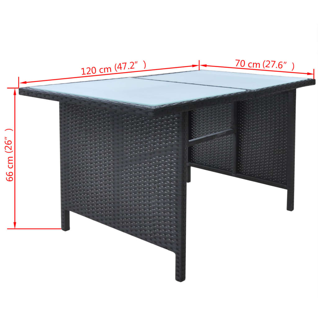 6-delige Tuinset met kussens poly rattan zwart is nu te koop bij PeponiXL, paradijselijk wonen!