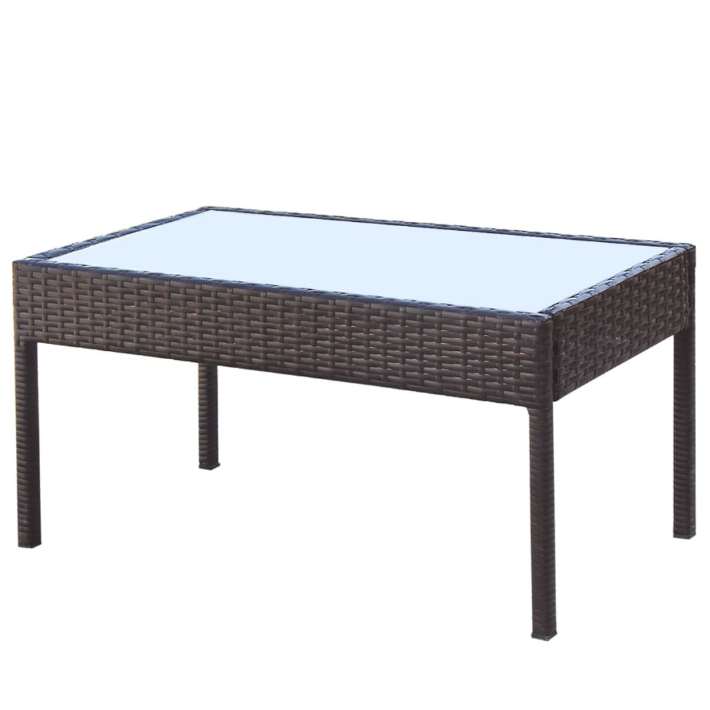 4-delige Loungeset met kussens poly rattan bruin is nu te koop bij PeponiXL, paradijselijk wonen!