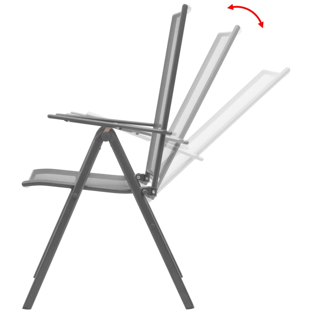 Tuinstoelen stapelbaar 2 st staal grijs is nu te koop bij PeponiXL, paradijselijk wonen!