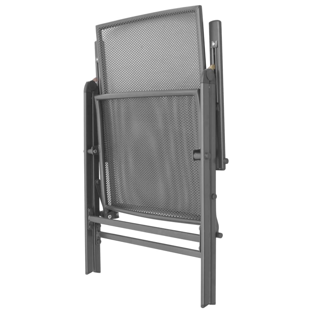 Tuinstoelen stapelbaar 2 st staal grijs is nu te koop bij PeponiXL, paradijselijk wonen!