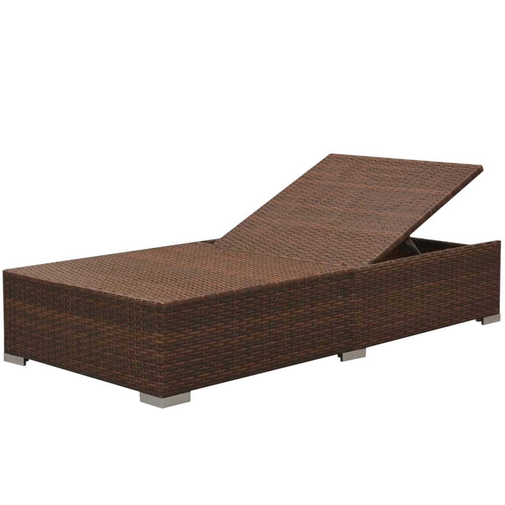 3-delige Loungeset met kussens poly rattan bruin is nu te koop bij PeponiXL, paradijselijk wonen!
