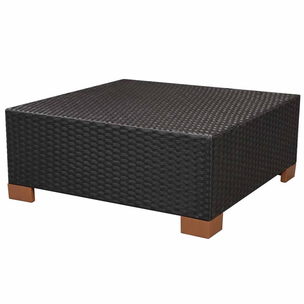 8-delige Loungeset met kussens poly rattan zwart is nu te koop bij PeponiXL, paradijselijk wonen!