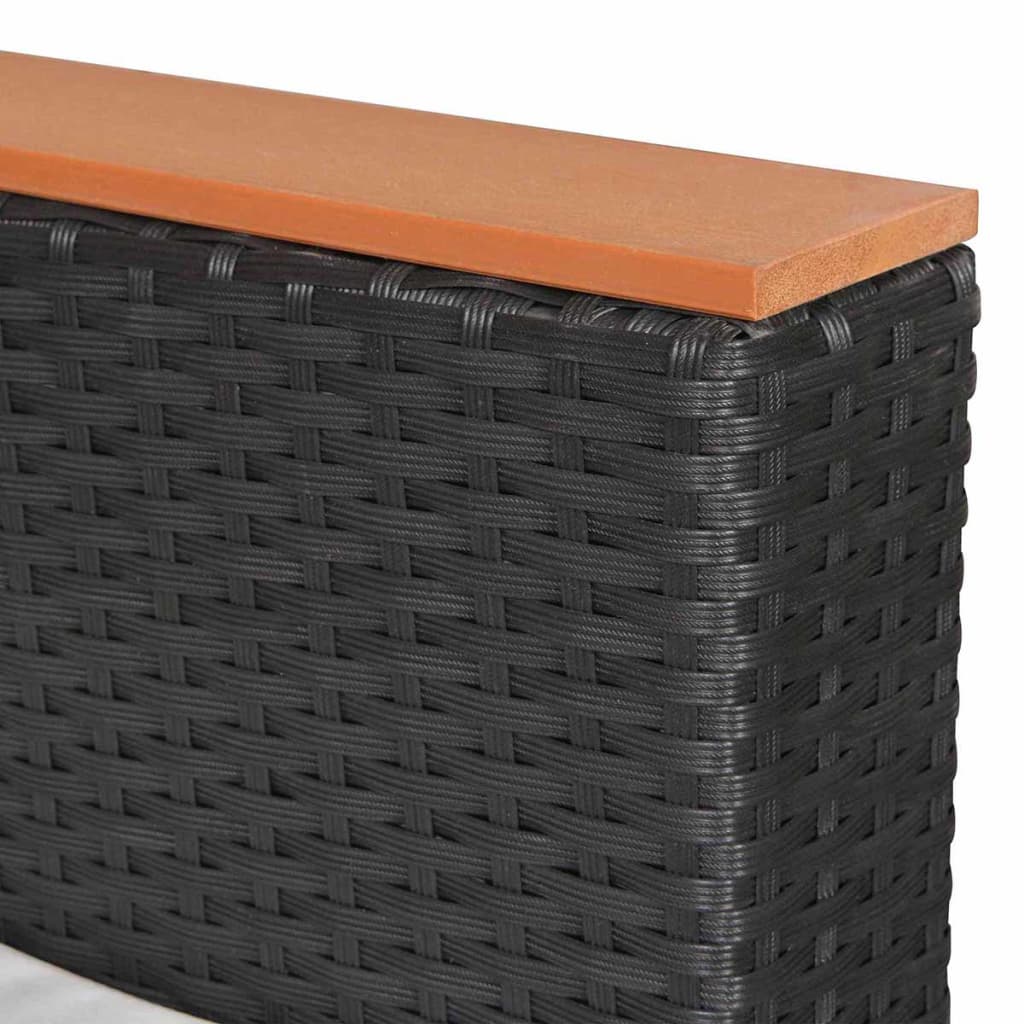 8-delige Loungeset met kussens poly rattan zwart is nu te koop bij PeponiXL, paradijselijk wonen!