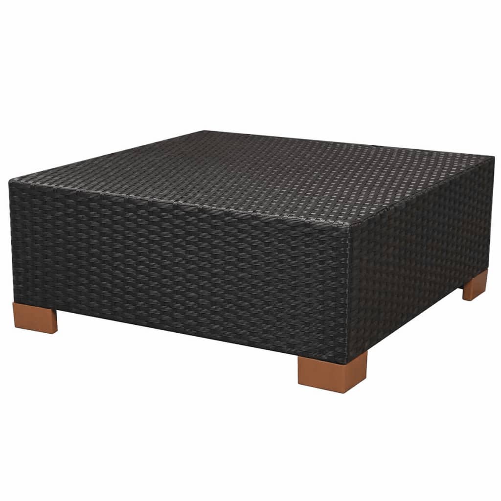 7-delige Loungeset met kussens poly rattan zwart is nu te koop bij PeponiXL, paradijselijk wonen!